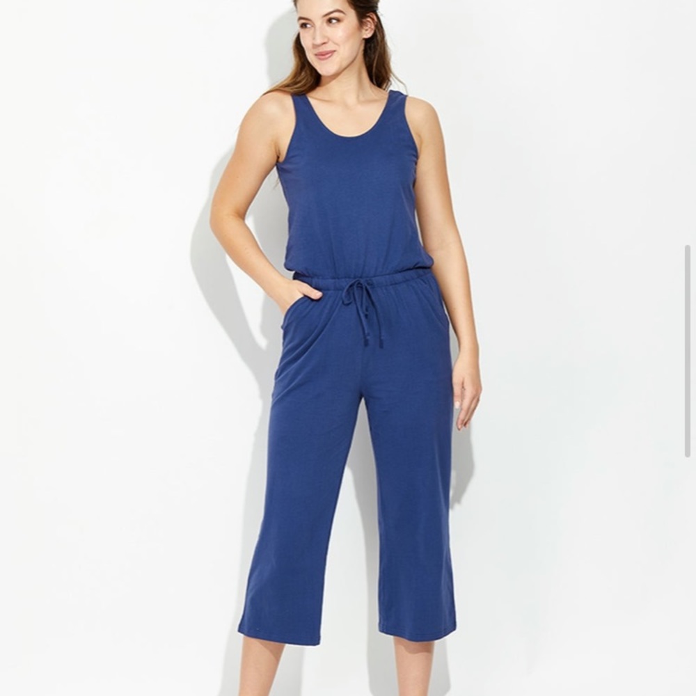 Pact 100% Black organic cotton jumpsuit romper - large